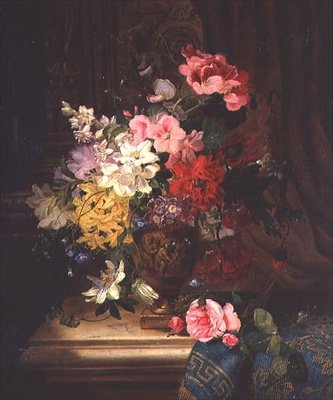 Çiçeklerin Natürmortu by William John Wainwright