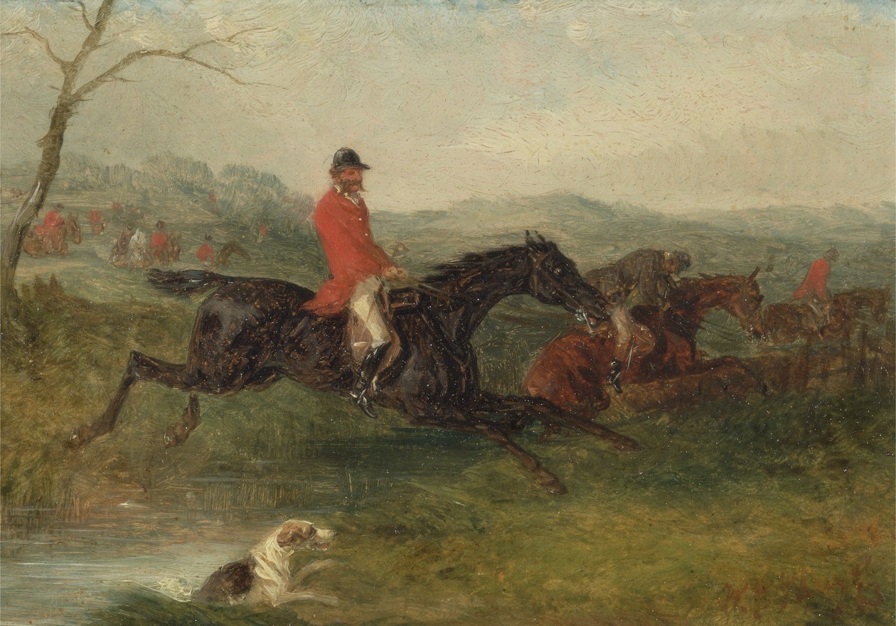 Foxhunting: Bir Dereyi Temizlemek (değirmen tahtasındaki yağ) by William Joseph Shayer