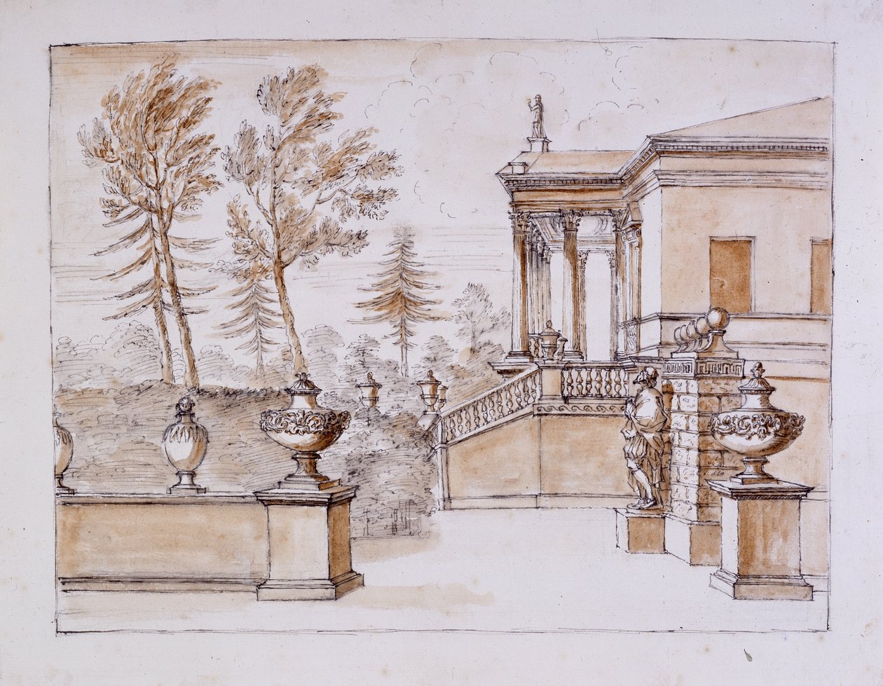 Chiswick, Inigo Jones heykeli tarafındaki Villa