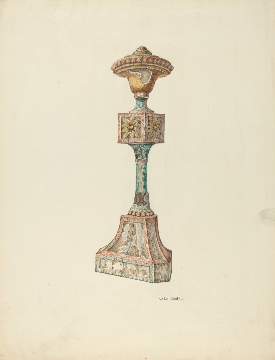Tören Şamdanı Kilise Mobilyaları, c. 1941. by William Kieckhofel
