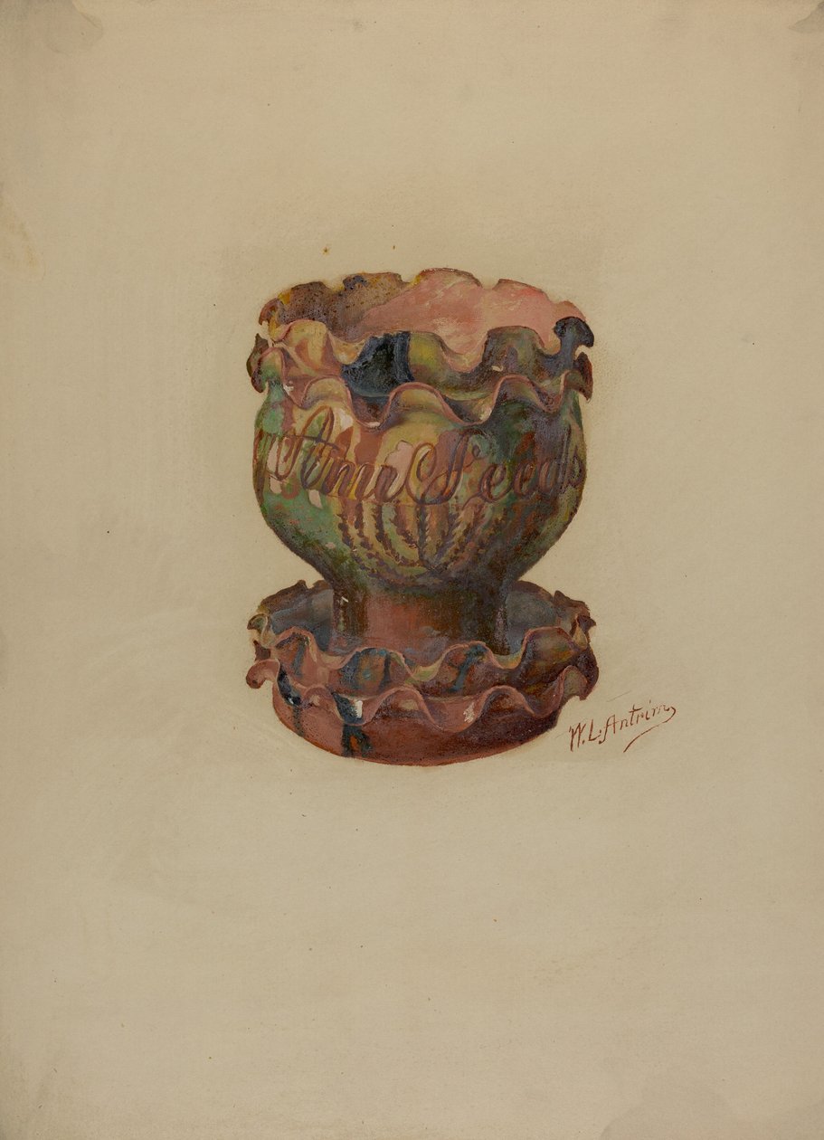 Pa. Alman Saksı ve Tepsisi, c. 1936. by William L Antrim