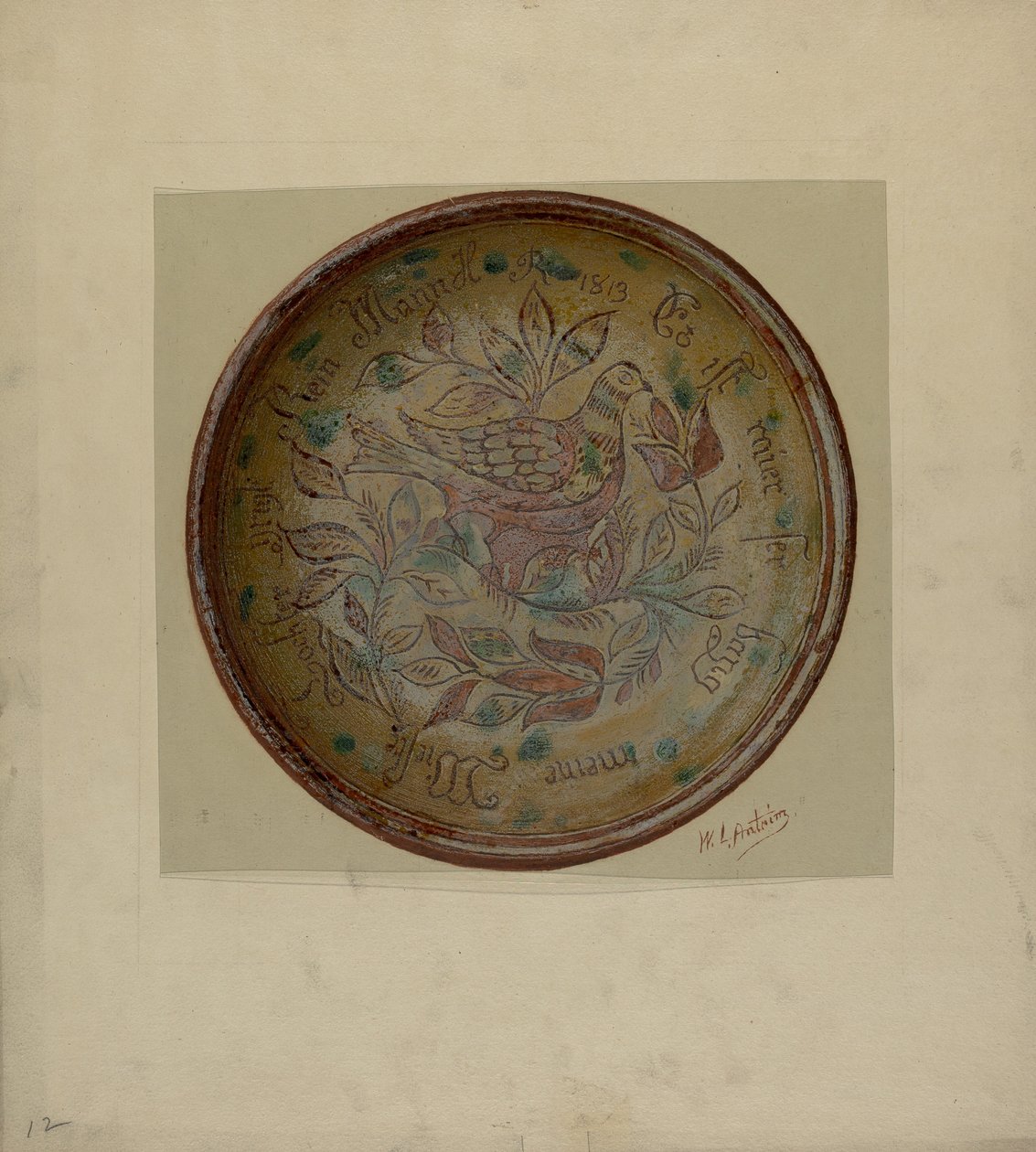Pa. Alman Plakası, c. 1937. by William L Antrim