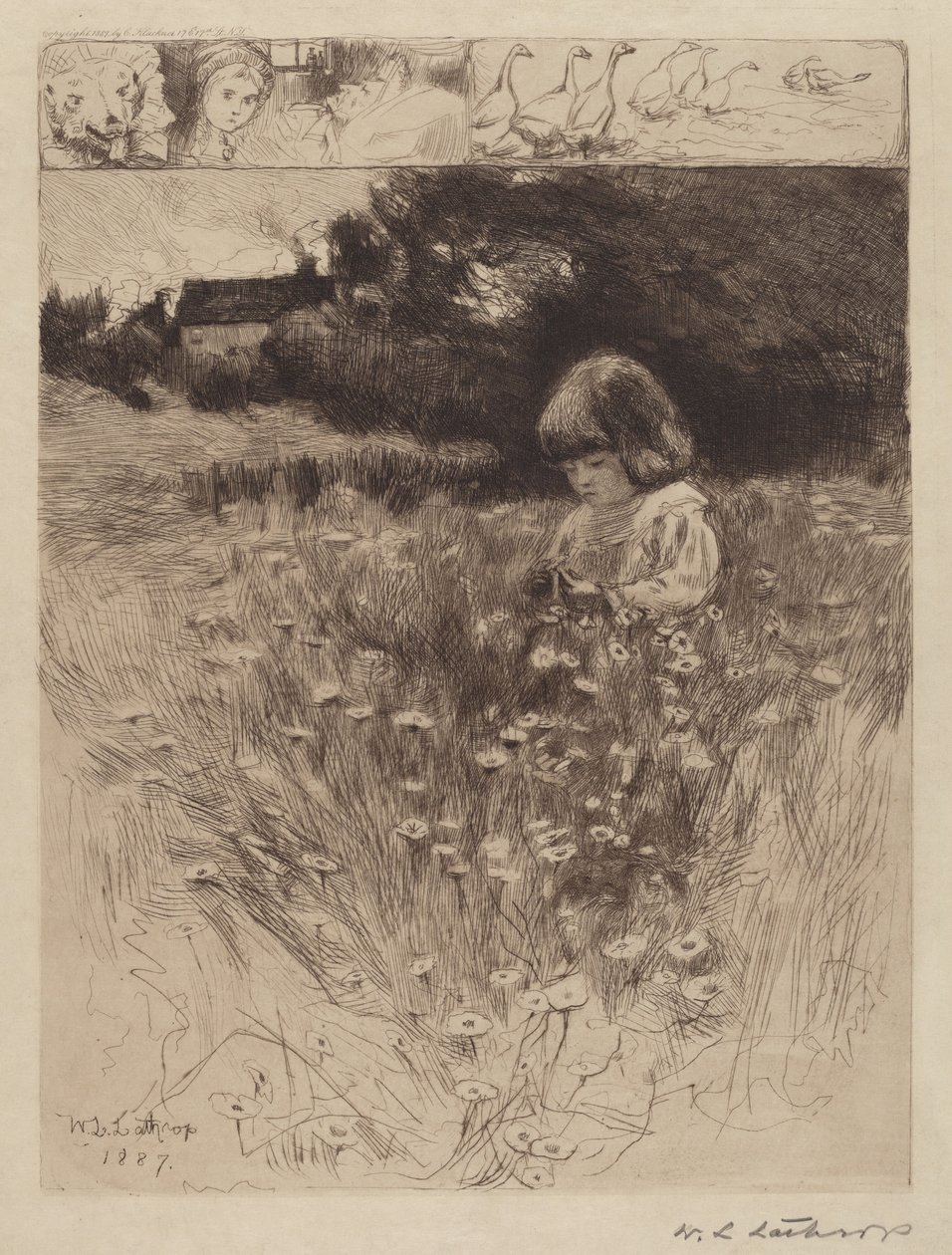 Kırmızı Başlıklı Kız by William Langson Lathrop