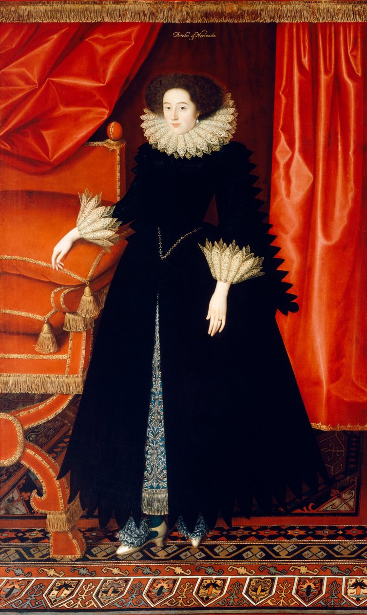 Elizabeth Bassett, Newcastle Kontesi, c1615 by William Larkin