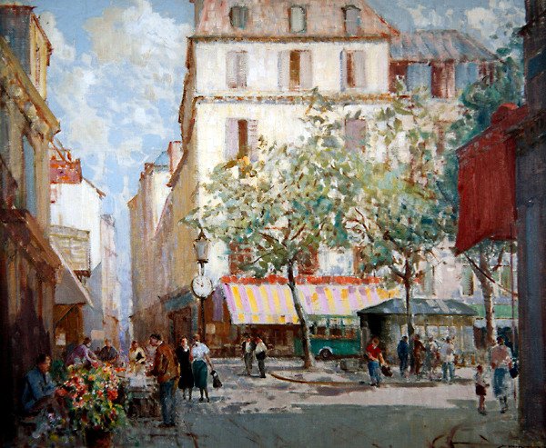 Paris'te Bir Meydan (tuval üzerine yağlıboya) by William Lee Hankey