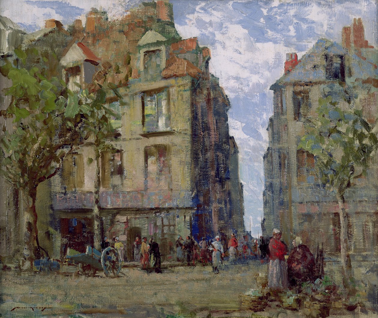 Dieppe'den Bir Görünüm (tuval üzerine yağlıboya) by William Lee Hankey