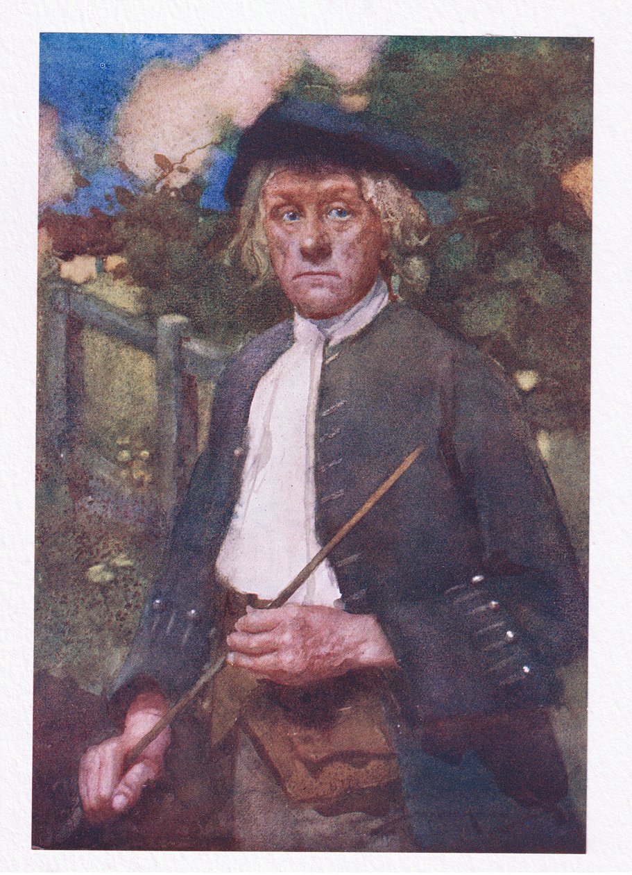 Sert ve sert bir adamdı (renkli litho) by William Lee Hankey