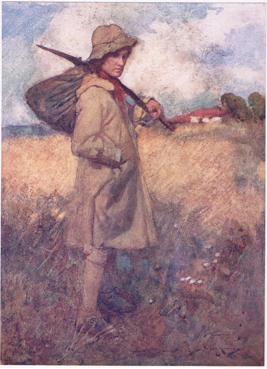 Bir zamanlar, İngiltere'nin kederi başlamadan önce, her toprak parçası kendi adamını tutarken (renkli litho) by William Lee Hankey