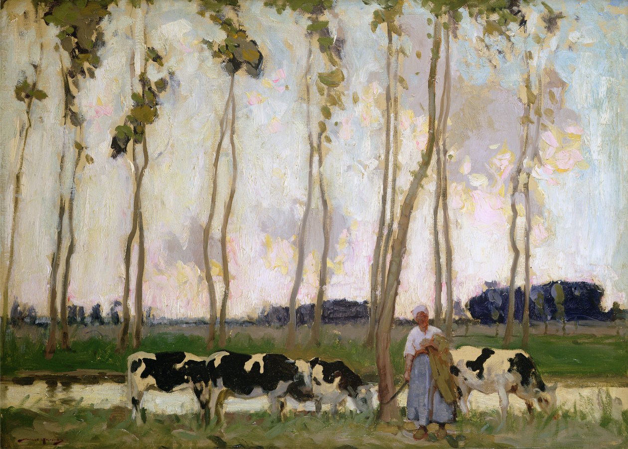 Breton Manzarası (tuval üzerine yağlı boya) by William Lee Hankey