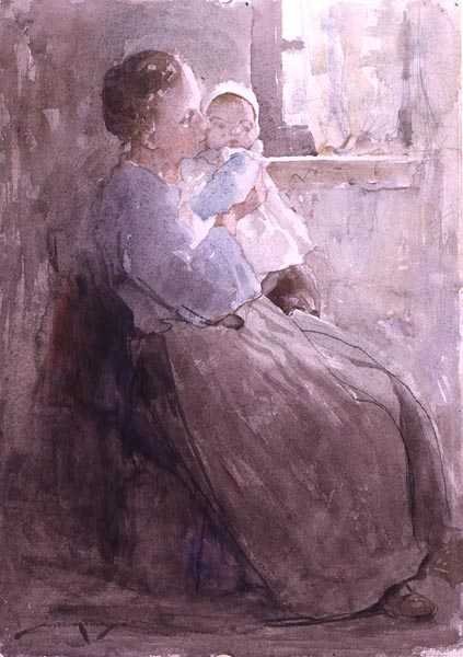 Julie ve Louise (kağıt üzerine suluboya) by William Lee Hankey