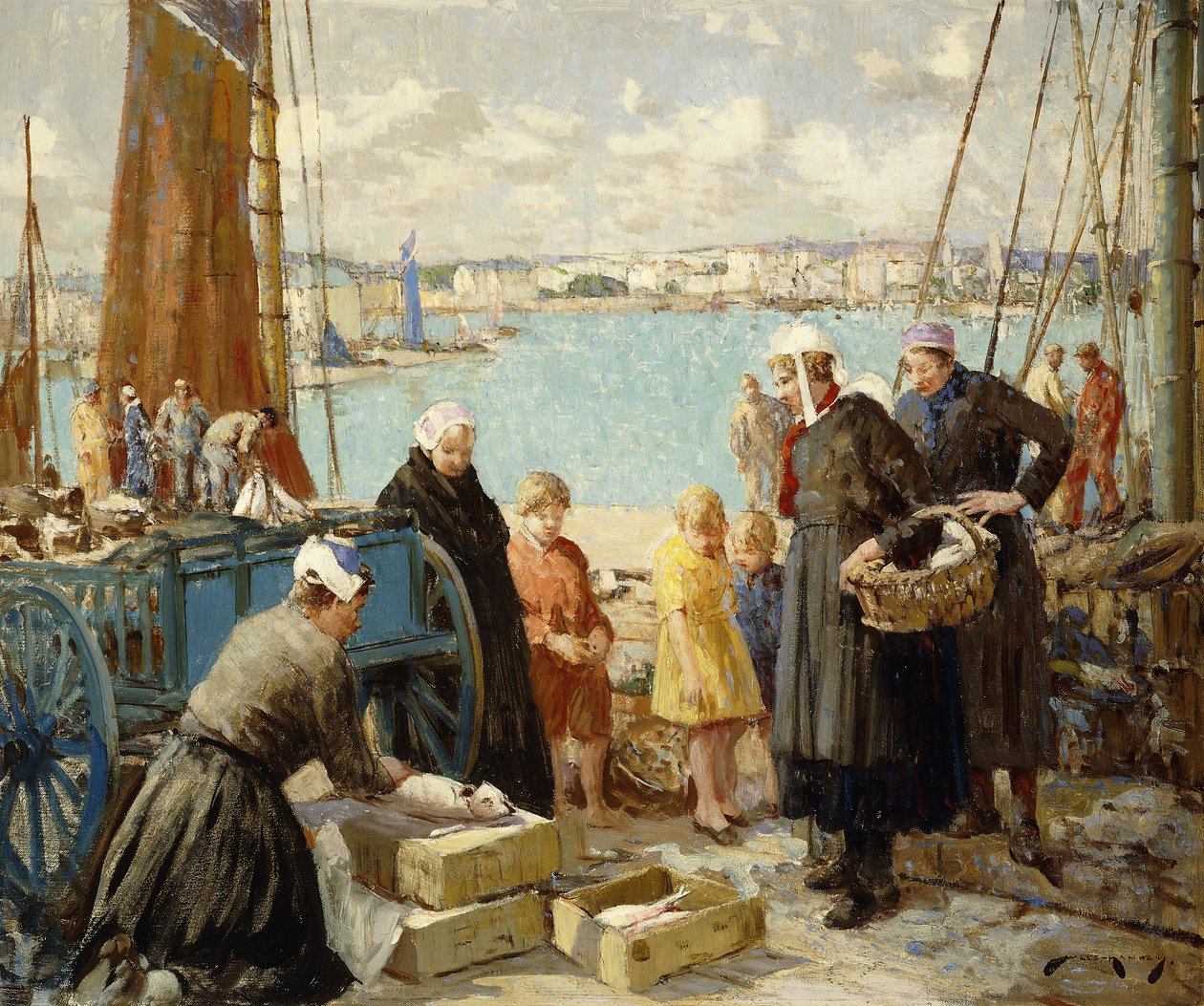 Tunny'yi Pazarlamak, Concarneau by William Lee Hankey