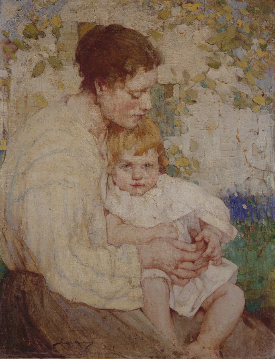 Anne ve Çocuk (tuval üzerine yağlıboya) by William Lee Hankey