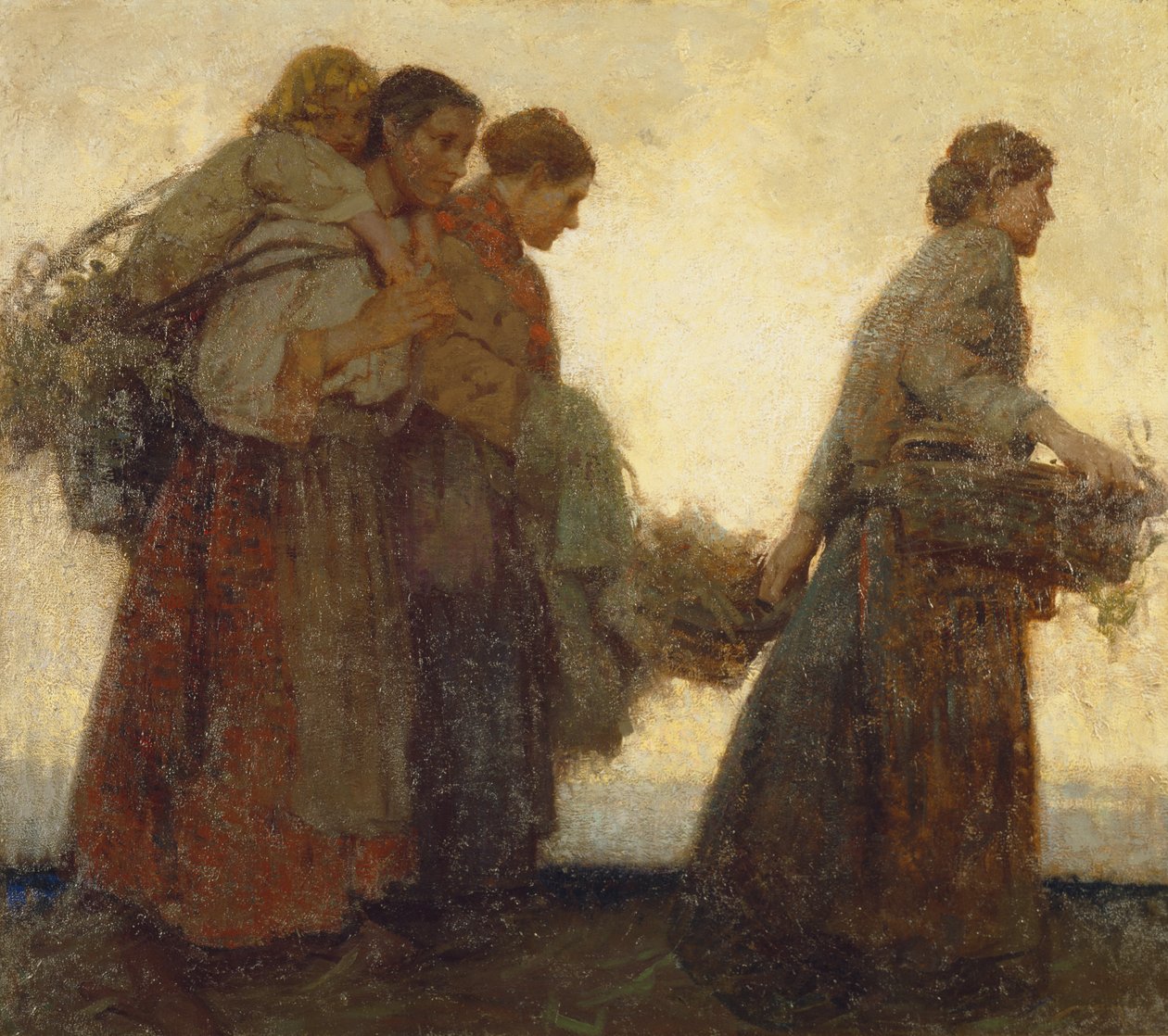 Dayklarda, 1910 dolayları (tuval üzerine yağlıboya) by William Lee Hankey