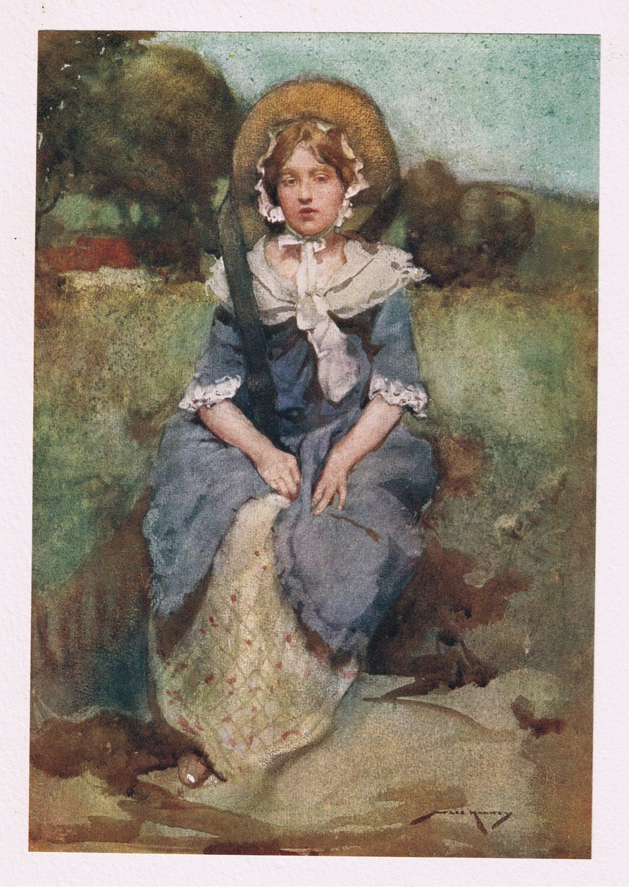 Elbisenin sağladığı her ödünç çekiciliği hafife alıyor, şimdi sanatla onun gözlerinin zaferini paylaşıyor (renkli lito) by William Lee Hankey