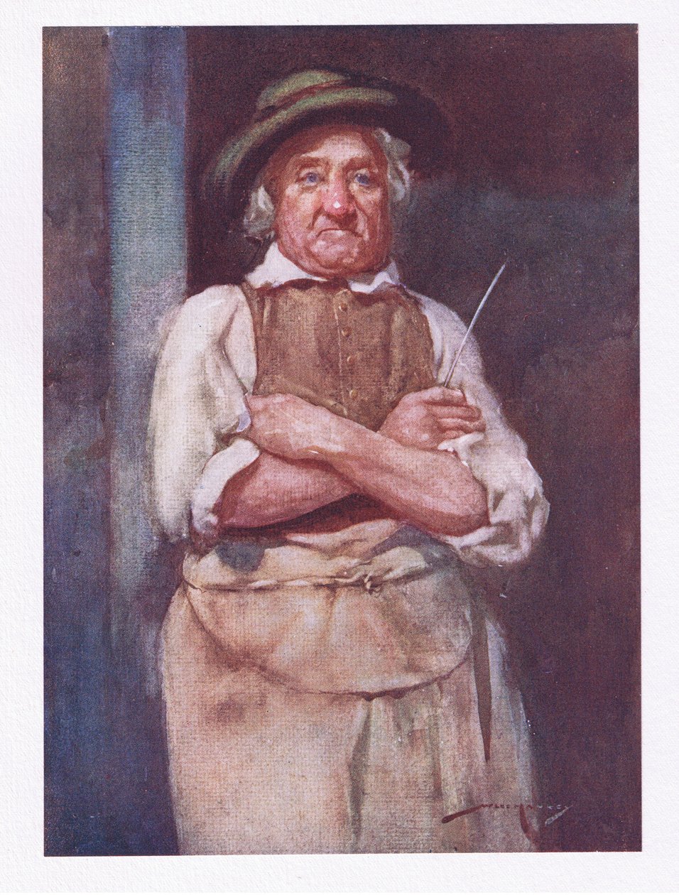 Ev sahibinin kendisi (renkli lito) by William Lee Hankey