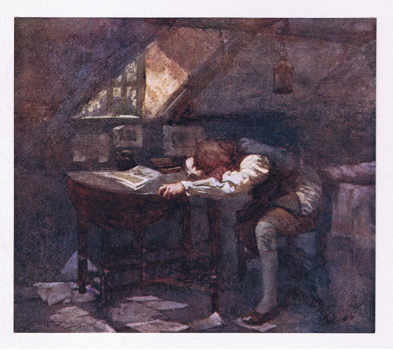 Sen benim tüm mutluluğumun ve tüm kederimin kaynağısın, ilk başta beni fakir buldun ve öyle tuttun (renkli litho) by William Lee Hankey