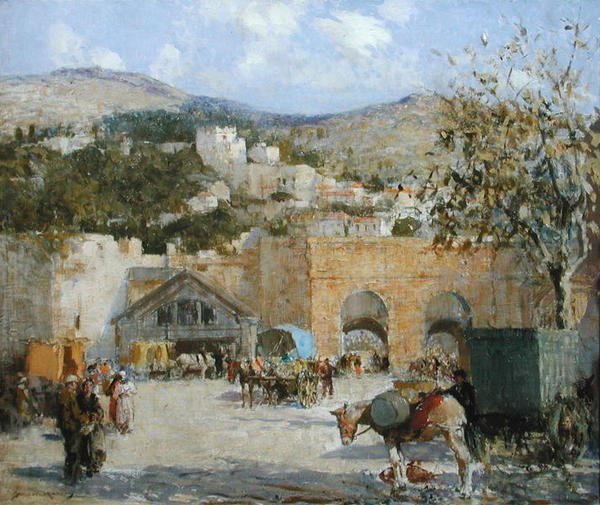 Cebelitarık'ta su taşıyıcıları (tuval üzerine yağlı boya) by William Lee Hankey