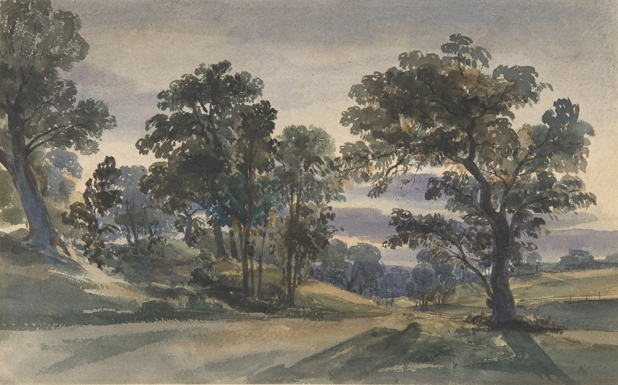 Alacakaranlıkta bir Parkland Görünümü, yaklaşık. 1879. by William Leighton Leitch