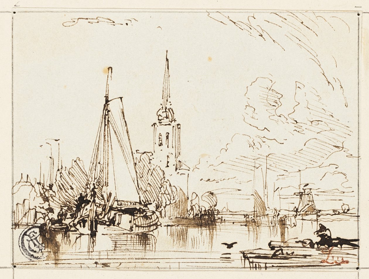 Thames üzerinde by William Leighton Leitch