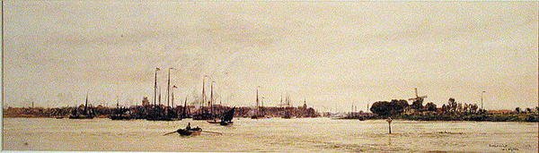 Dordrecht (kağıt üzerine sulu boya) by William Lionel Wyllie