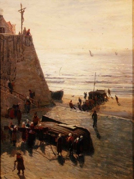 Ağları Kurutma by William Lionel Wyllie