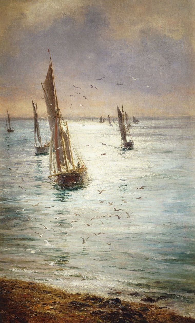 eve doğru bağlı, by William Lionel Wyllie