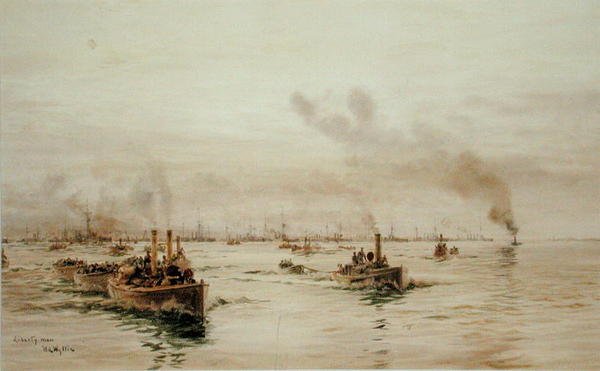 Liberty Men (kağıt üzerine sulu boya) by William Lionel Wyllie