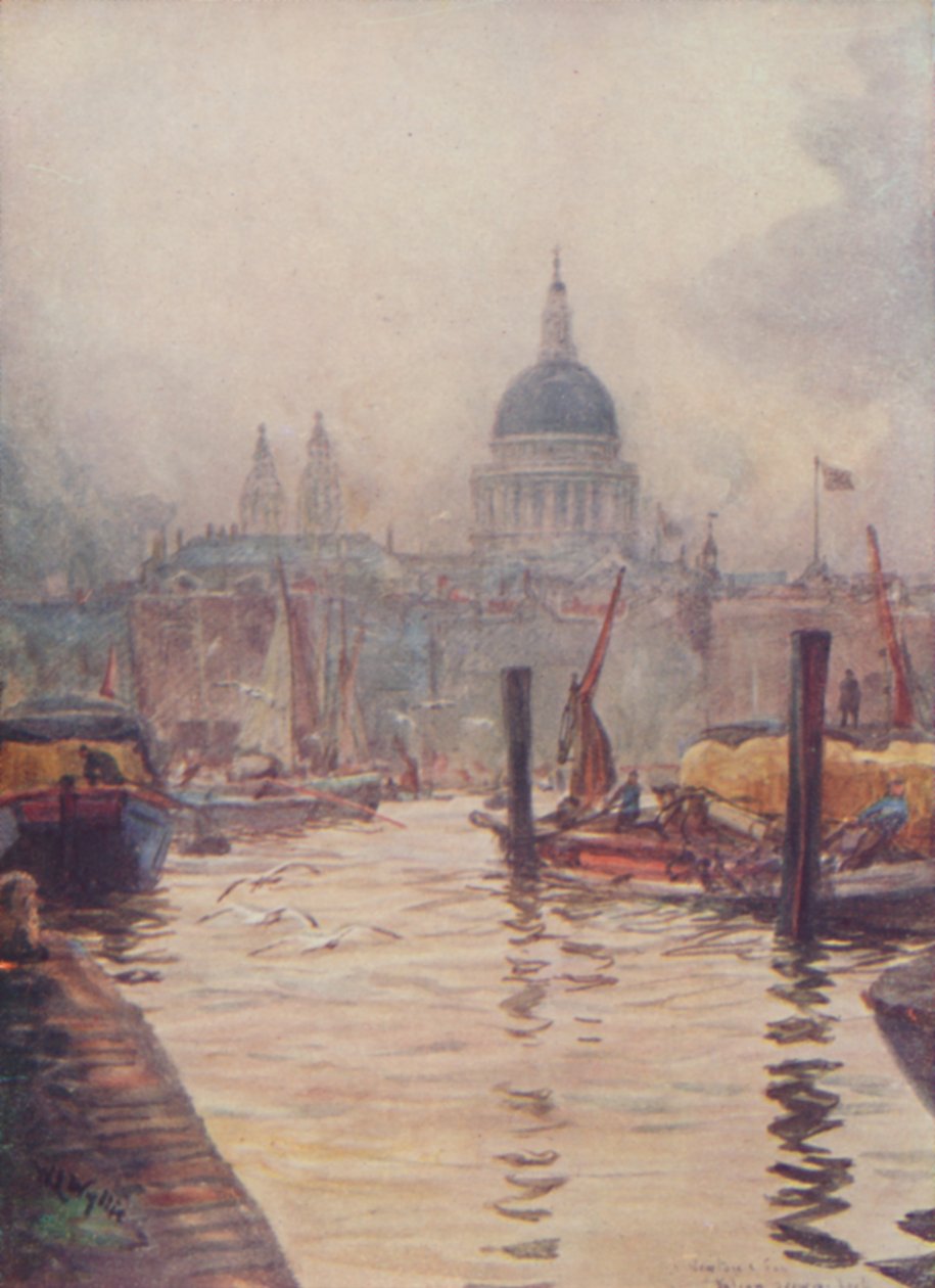 St. Paul Katedrali, Londra, 1910 by William Lionel Wyllie