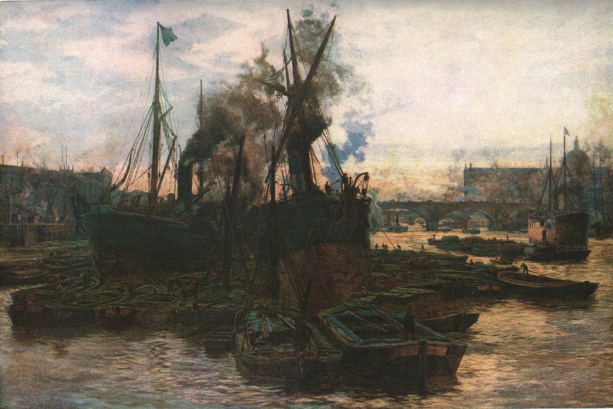 Londra Havuzu, 19. yüzyılın sonu - 20. yüzyılın başı, 1930 doları. by William Lionel Wyllie