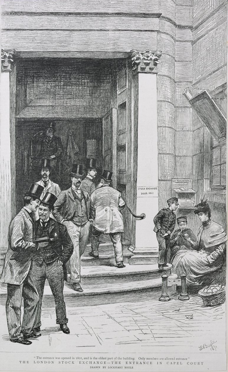 Capel Court'ta Borsa Girişi, 1891 by William Lockhart Bogle