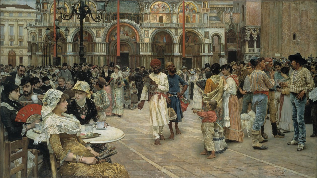 San Marco Meydanı, Venedik, 1883. by William Logsdail