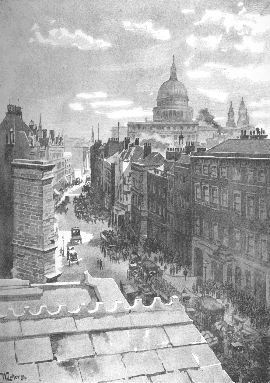 Aldersgate Caddesi, 1891 by William Luker