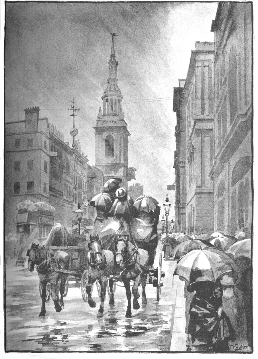Cheapside - Yağmurlu Bir Gün, 1891 by William Luker