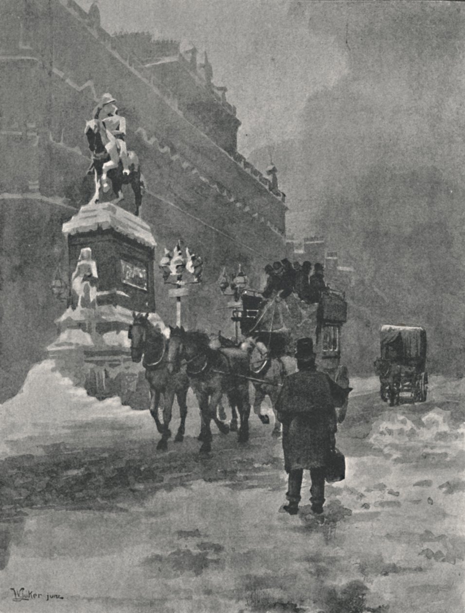 Holborn Sirki - Bir Kış Sabahı, 1891 by William Luker