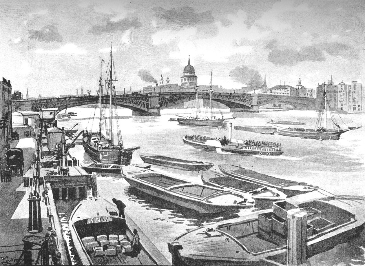 Southwark Köprüsü, 1891 by William Luker