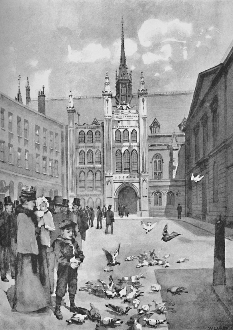 Guildhall, Ön Çıkış, 1891 by William Luker