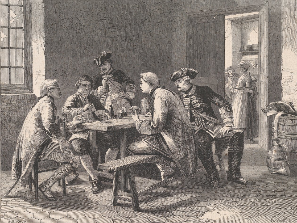 Illustrated London News'den Kağıt Oynayan Askerler, 4 Mayıs 1861 by William Luson Thomas