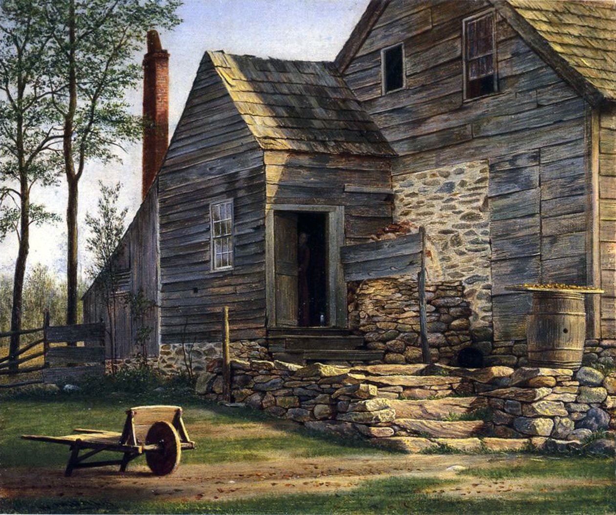 Long Island Çiftliği (panelde tuval üzerine yağlı boya) by William M Davis