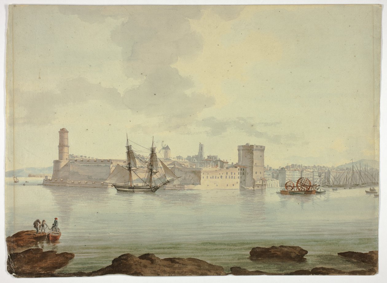Müstahkem Kasabadan önce liman by William Marlow
