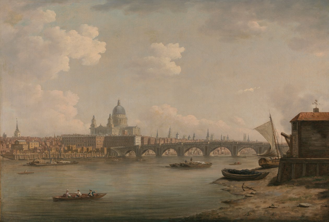 St. Paul's ve Blackfriars Köprüsü by William Marlow