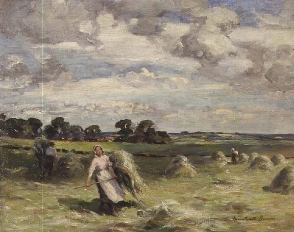 Doğu Lothian, Saltoun Yakınlarında Hasat by William Marshall Brown