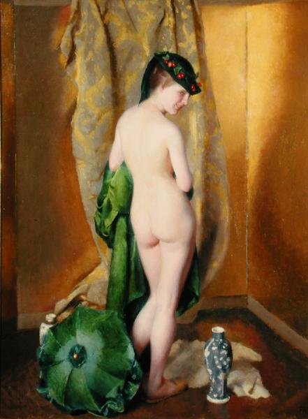 Fantasy Interlude (tuval üzerine yağlı boya) by William McGregor Paxton