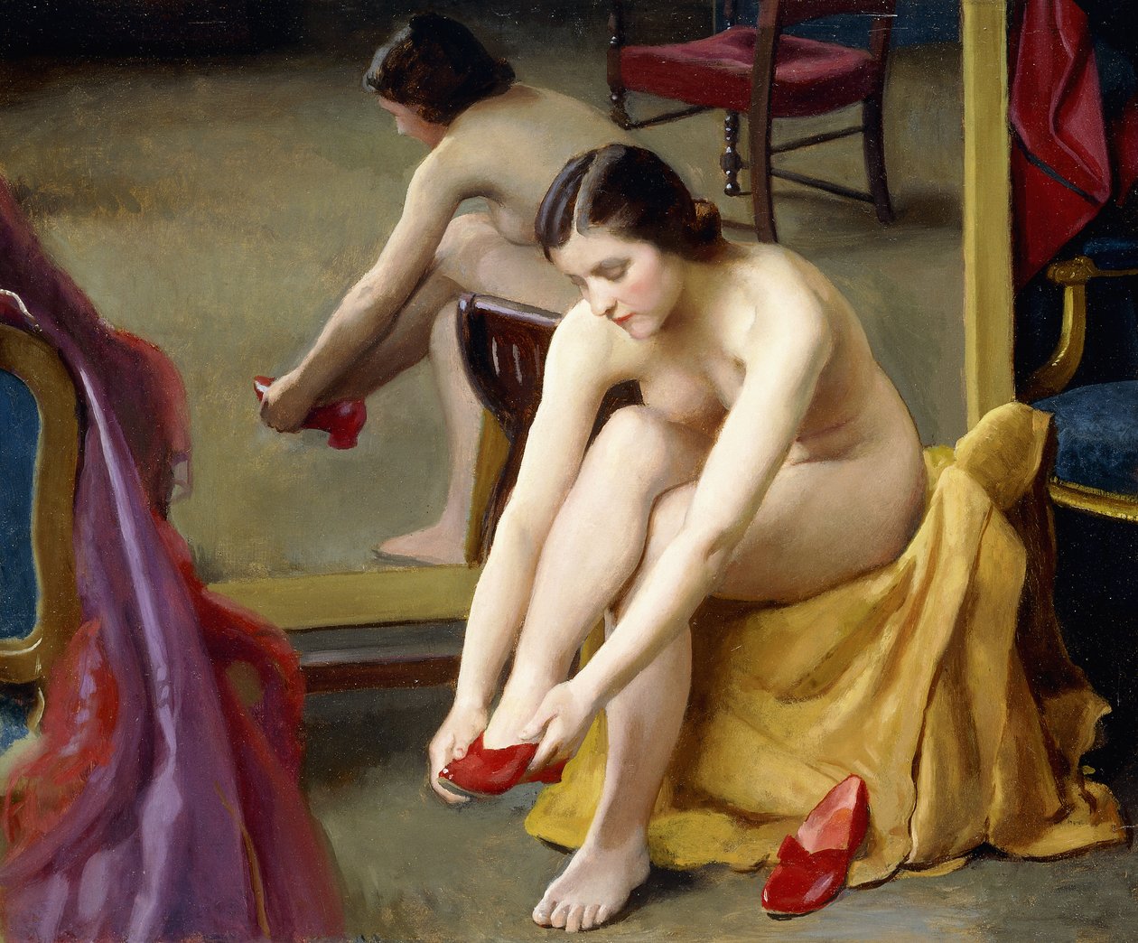 kırmızı katır by William McGregor Paxton