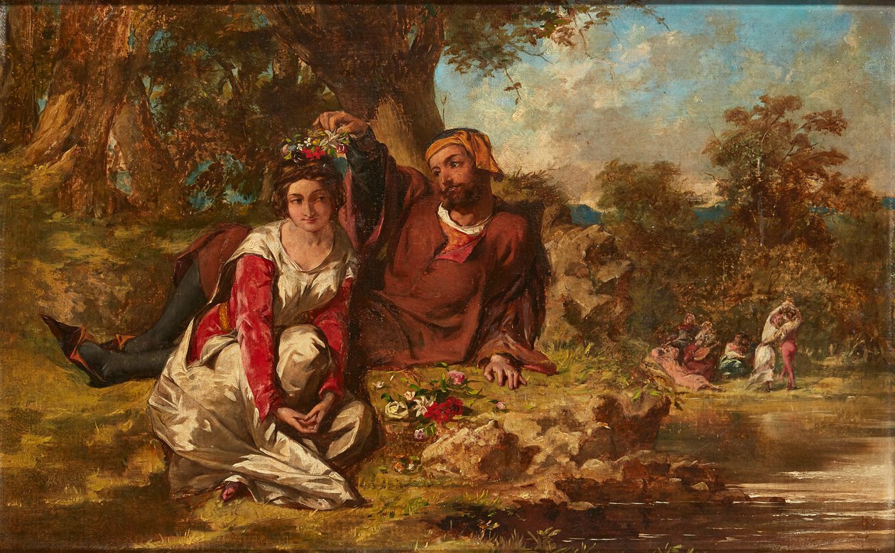 Highland Study (kalem ve sulu boya) by William McTaggart