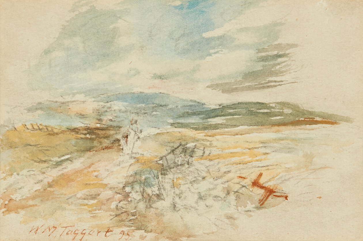 Highland Study (kurşun kalem ve sulu boya) by William McTaggart