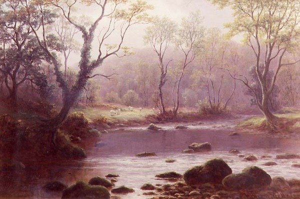 İskelede (kağıt üzerine sulu boya) by William Mellor