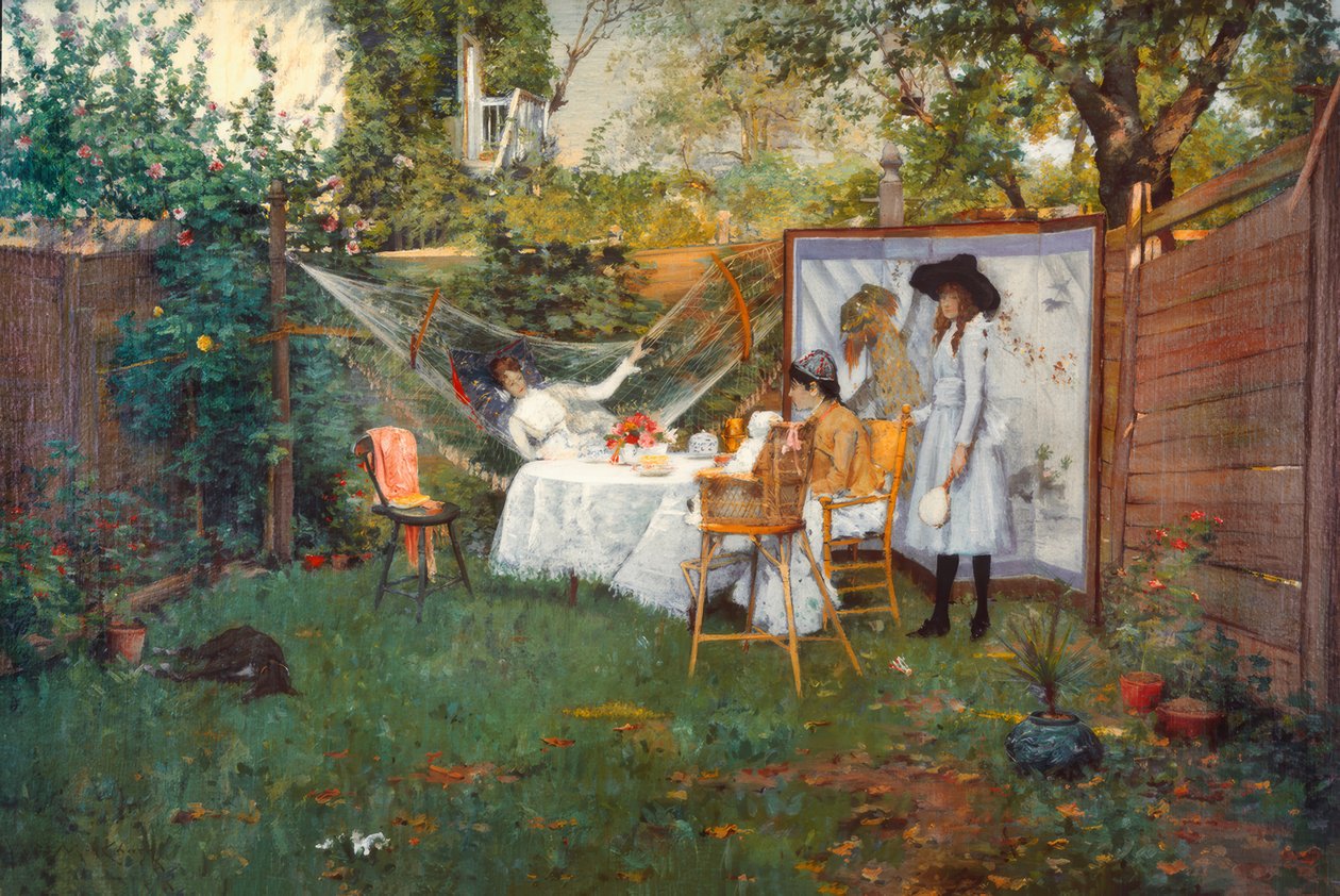 Açık havada kahvaltı by William Merritt Chase