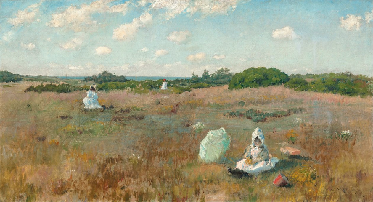 Sonbahar Çiçekleri Toplama by William Merritt Chase