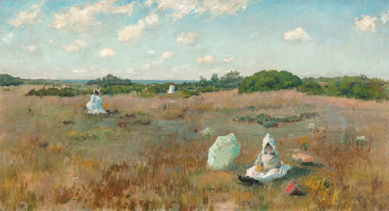 Sonbahar Çiçekleri Toplama by William Merritt Chase