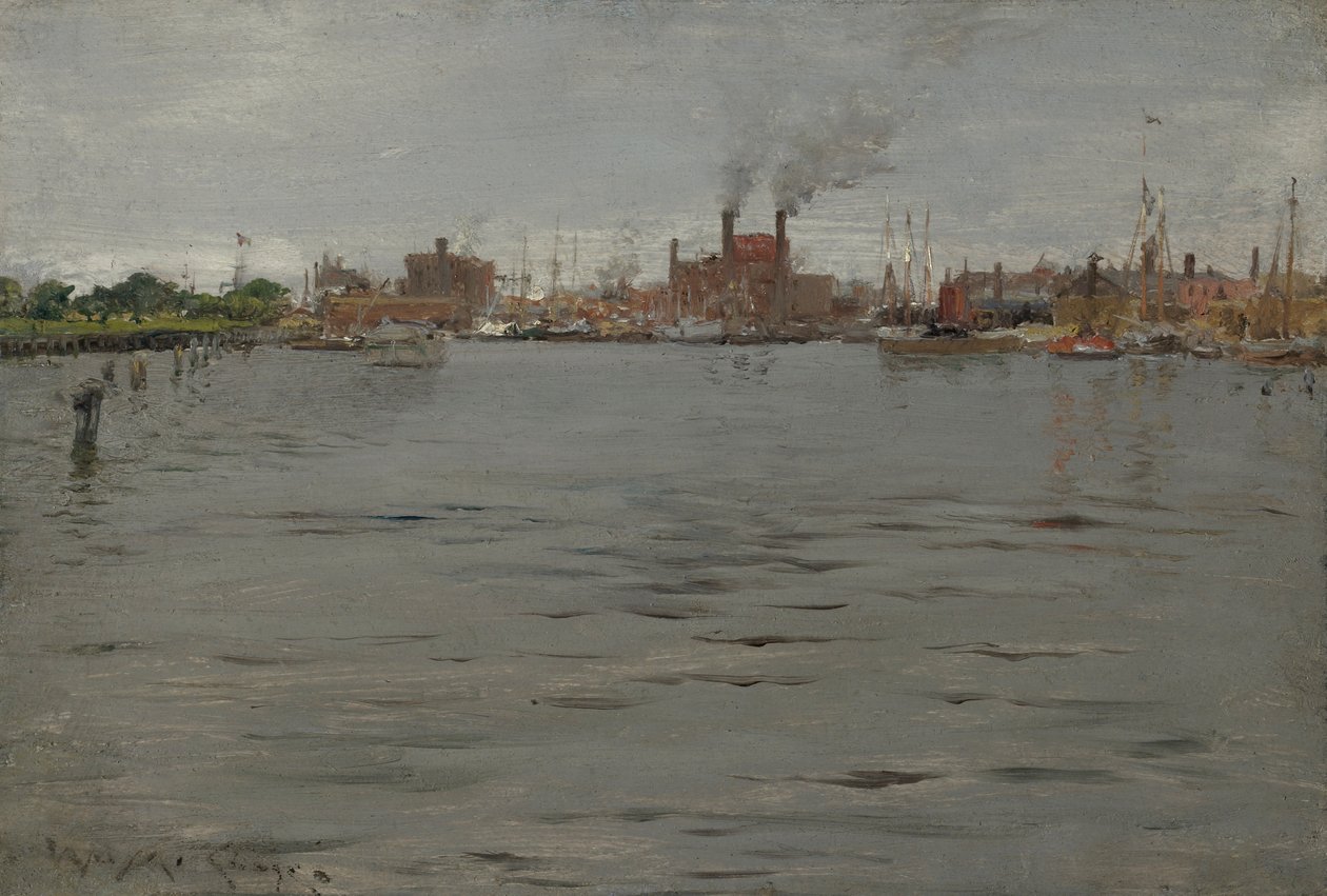 Liman Sahnesi, Brooklyn Rıhtımları by William Merritt Chase